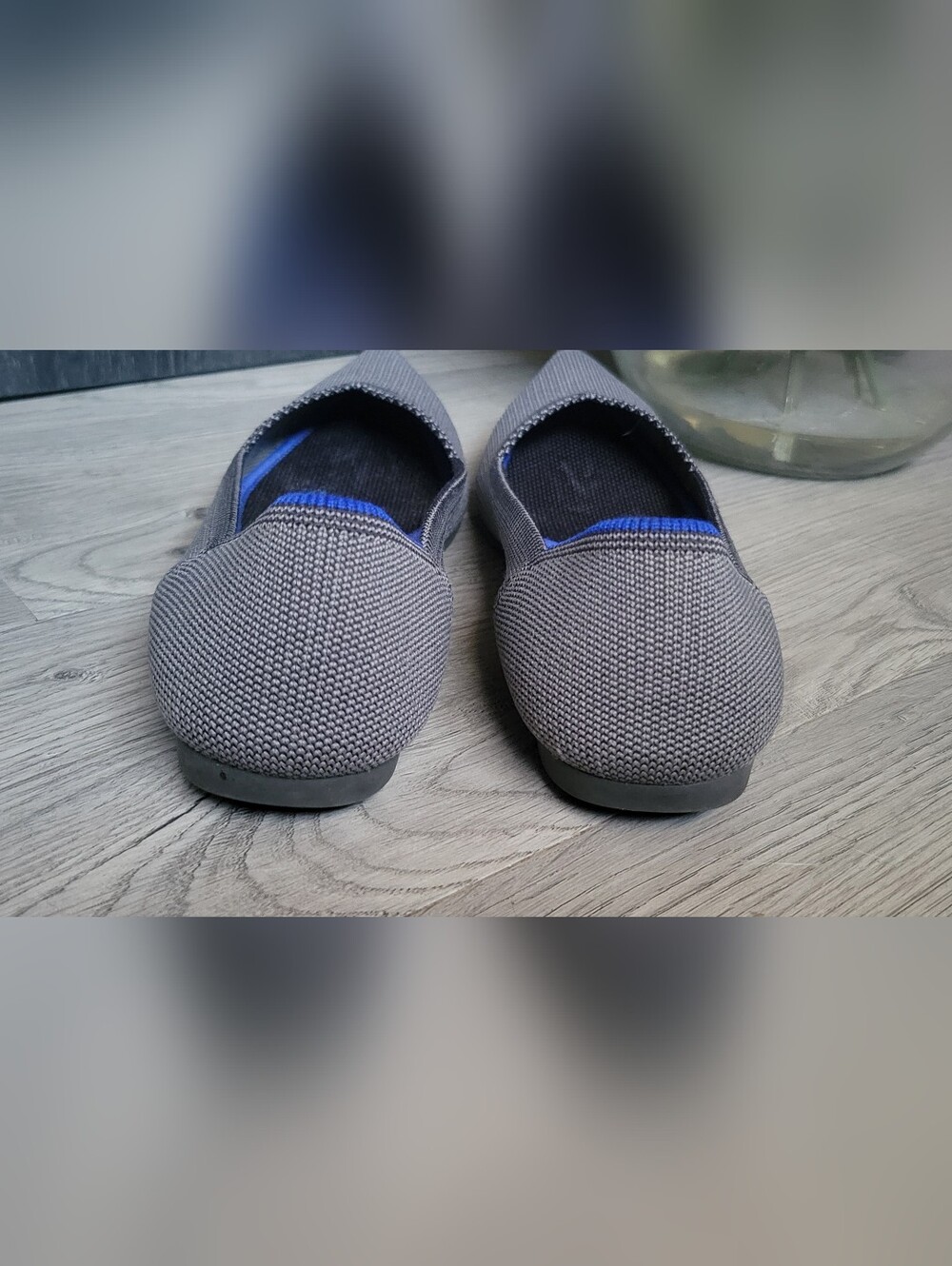 Rothy's The Point Cloud Gray Birdseye Flats, Women's US 7 EU 37.5 - Picture 6 of 16